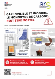 ARS Rappel - Campagne de sensibilisation pour éviter les intoxications au Monoxyde de Carbone