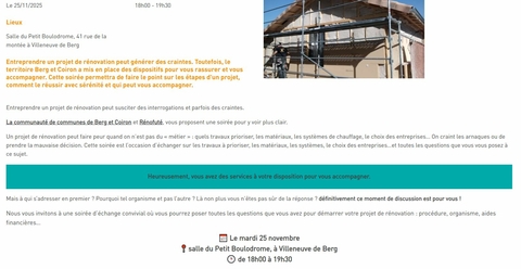 Amélioration de l'habitat