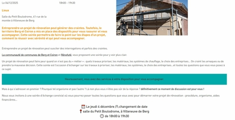 Amélioration de l'habitat