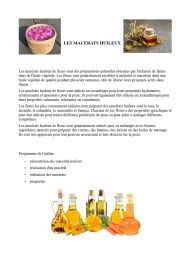 Atelier Macérât huileux