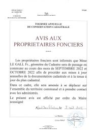 Avis aux propriétaires fonciers