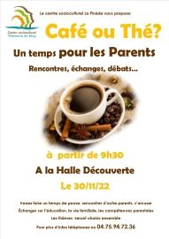 cafe des parent affiche pour le 30-11-22