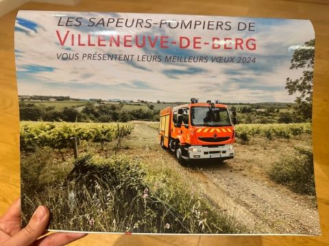 Calendrier sapeurs pompiers villeneuve de berg saint jean le centenier