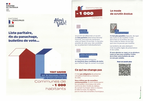 Communes de - 1 000 habitants : Le mode de scrutin évolue