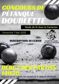 Concours de pétanque saint jean le centenier