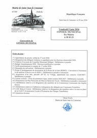 Conseil municipal du vendredi 5 juin 2026
