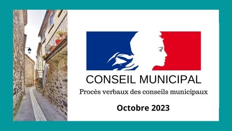 Conseil Municipal Octobre 2023