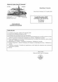convocation conseil municipal du 20 octobre 2025