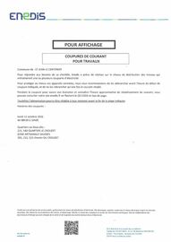 coupure de courant lundi 12 octobre