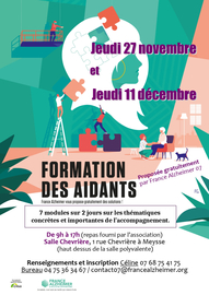 France Alzheimer Ardèche : formations gratuites des aidants