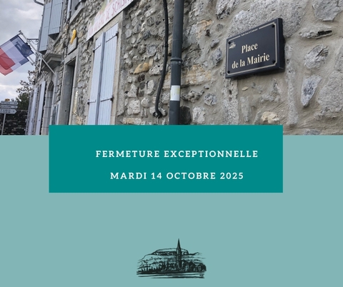 Fermeture exceptionnelle du secrétariat de Mairie