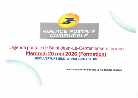 Fermeture mercredi 20 mai 2026
