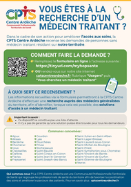 Lancement du formulaire de recherche de Médecin Traitant
