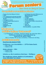 Forum seniors jeudi 8/10