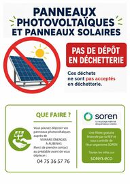 Panneaux photovoltaïques et panneaux solaires : pas de dépôt en déchetterie