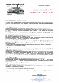 Information à la population