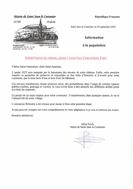 Lancement des travaux