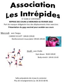 Les Intrépides - St Jean le Centenier - les cours de gym reprennent