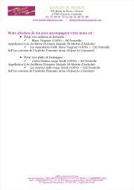 menu Pâques saint jean le centenier