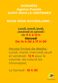 Modification des horaires de l'agence postale communale