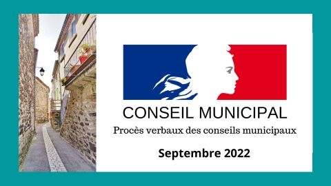 Conseil Municipal Septembre 2022