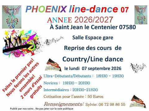 Reprise des cours Country Line Dance
