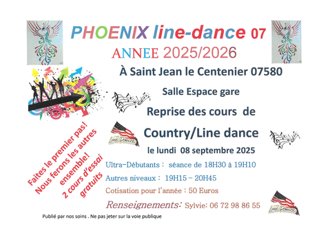 Reprise des cours Country Line Dance