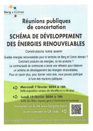 Réunion publique Schéma de développement des énergies renouvelables