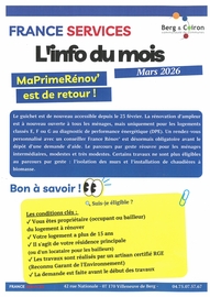 France Services l'info du mois de mars 2026
